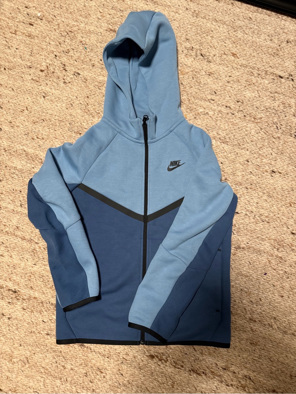 Nike Kids Two-Tone Blue Full-Zip Hooded Jacket